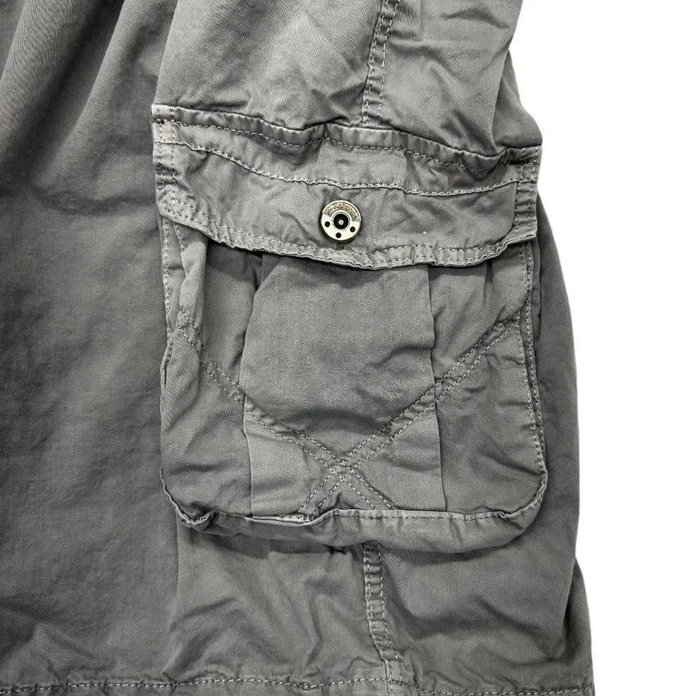 Belted Grey Cargo Shorts (36)